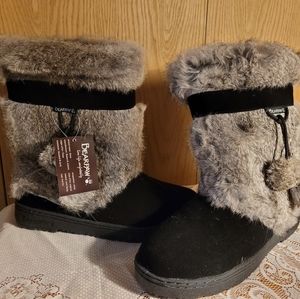 Bearpaw rabbit fur boots
